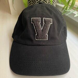 VANS “letter jacket” black strap back dad hat.